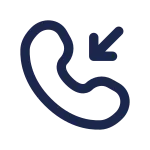 Incoming Call Rounded SVG Icon